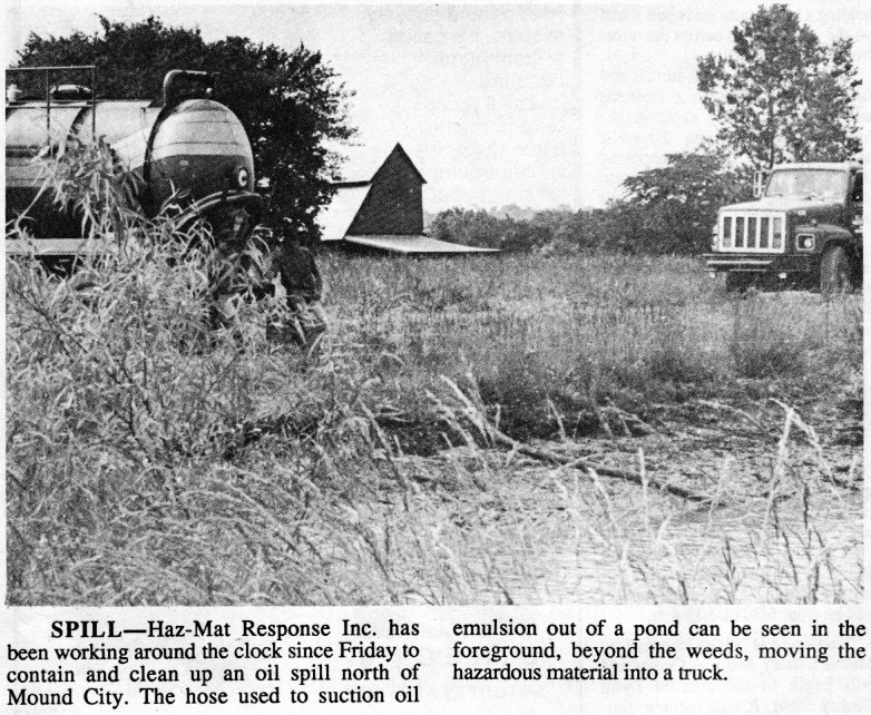 Hazardous Spill Cleanup on Mound City Farm